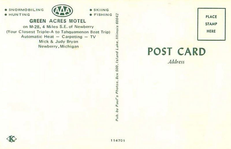 Green Acres Motel - Old Post Card (newer photo)